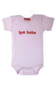 Hot Babe pink baby bodysuit