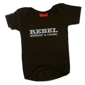 Rebel baby bodysuit - black