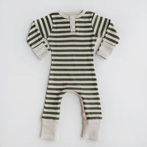 Olive Stripe Growsuit