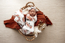 Load image into Gallery viewer, Rosebud | Baby Jersey Wrap &amp; Topknot Set