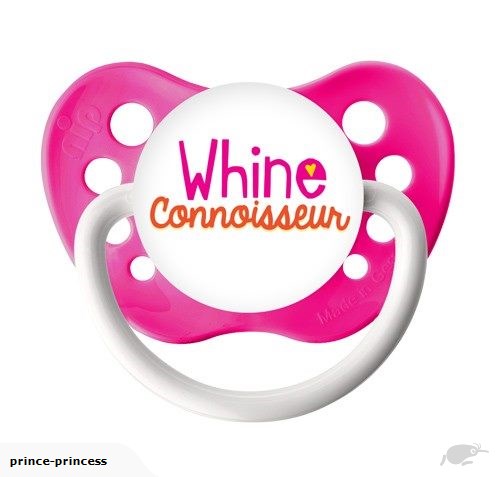 Whine Connoisseur - Neon Pink - 6-18M Pacifier