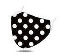 MASKiT Adult Face Mask Large Polk dots BLACK