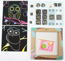 Load image into Gallery viewer, Photo Frame Scratch Spiro Art Owl