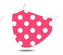 MASKiT Adult Face Mask Large Polk dots RED