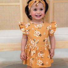 Load image into Gallery viewer, Snuggle Hunny Golden Flower Organic Dress