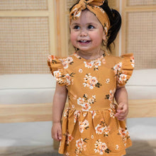 Load image into Gallery viewer, Snuggle Hunny Golden Flower Organic Dress