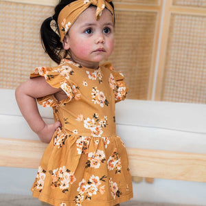 Snuggle Hunny Golden Flower Organic Dress