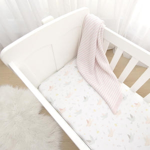 2-PACK JERSEY BASSINET FITTED SHEETS - AVA/FLORAL