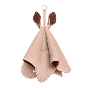 BIBS Kangaroo Cuddle Security Blanket, Organic (GOTS) - BLUSH