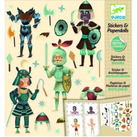 Djeco Reusable Stickers & Paper Dolls Knights