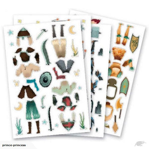 Djeco Reusable Stickers & Paper Dolls Knights