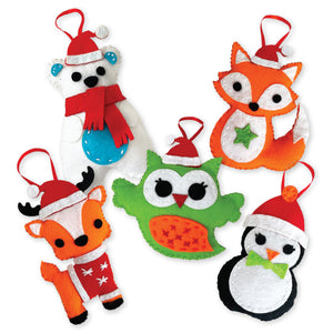 Totally Santa Felt Animal Ornaments