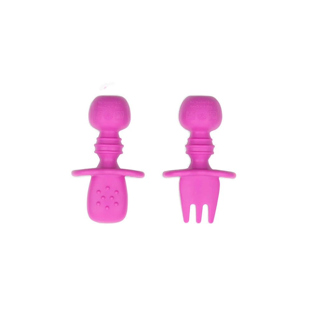 Bumkins Silicone Chewtensils - Fuchsia