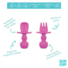 Load image into Gallery viewer, Bumkins Silicone Chewtensils - Fuchsia