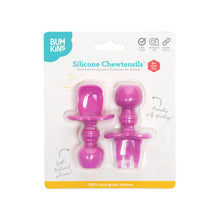 Load image into Gallery viewer, Bumkins Silicone Chewtensils - Fuchsia