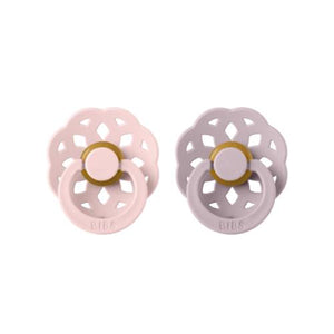 BIBS Boheme Pacifiers (2pk) - BLOSSOM/DUSKY LILAC
