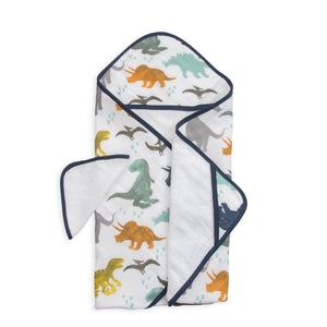 Hooded Towel + Wash Cloth - Dino Friends