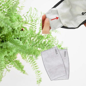 ADULT REUSABLE FABRIC FACE MASK - WITH NOSE WIRE, FILTER POCKET AND TWO 2.5 FILTERS - RED ROSE