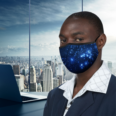 PREMIUM FACE MASK SET - 3 LAYER 100% COTTON REUSABLE FACE MASK - GALAXY LARGE SIZE