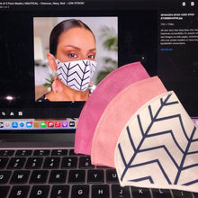 Load image into Gallery viewer, Queen of the Foxes - ADULT PACK OF 3 FACE MASKS PRETTY IN PINK - CHEVRON, BLUSH AND WATERMELON