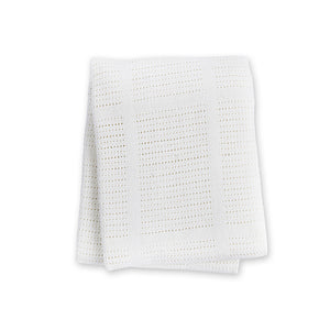 Lulujo White Cellular Blanket