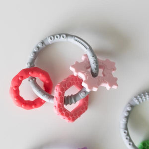 Silicone Teething Charms: Pink