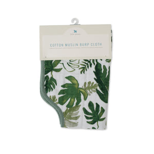 Little Unicorn Muslin Burp Cloth - Tropical Leaf