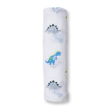 Load image into Gallery viewer, Prehistoric Pals - Cotton Muslin Swaddle