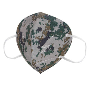 KN95 FACE MASK - CAMO ARMY GREEN - 10 PACK