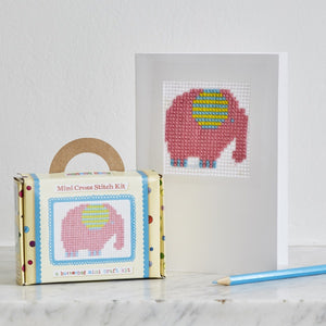 Mini elephant cross stitch kit