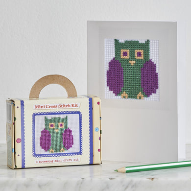 Mini owl cross stitch kit