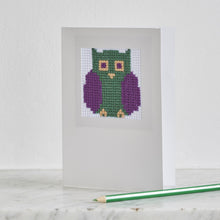 Load image into Gallery viewer, Mini owl cross stitch kit