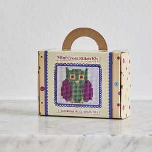 Mini owl cross stitch kit