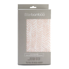 Load image into Gallery viewer, Little Bamboo Jersey Fitted Sheet Cot - Herringbone Dusty Pink