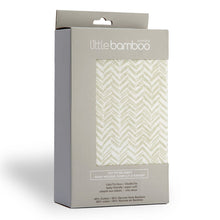 Load image into Gallery viewer, Little Bamboo Jersey Fitted Sheet Cot - Herringbone Whisper