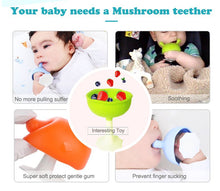Load image into Gallery viewer, MUSHROOM SOOTHING TEETHER - BLUE