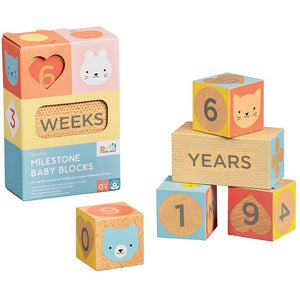 Petit Collage Milestone Baby Blocks