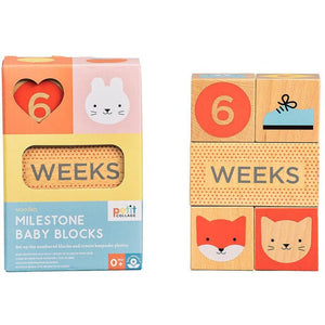 Petit Collage Milestone Baby Blocks